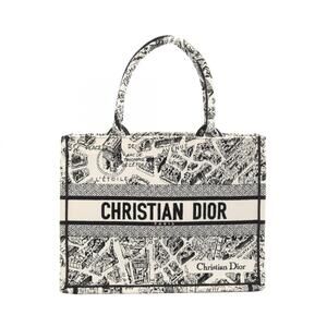Christian Dior Dior Book Tote Medium Plan de Paris Bag Handbag Canvas Women's...